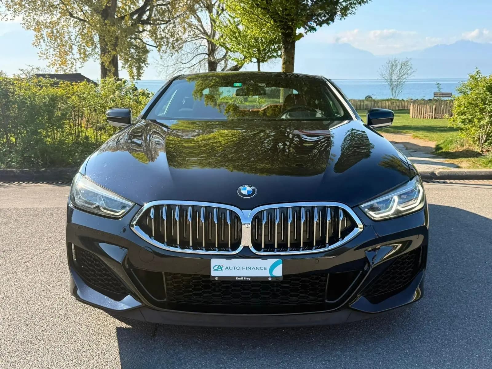 BMW M850i xDrive — Coupé sportif 530 ch, cuir rouge et technologie premium