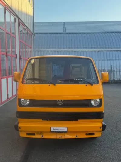 VW T3 Camper Yellow-Pearl — Classique culte des années 1980, diesel économique — side view