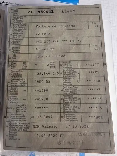 Volkswagen Polo — tableau de bord