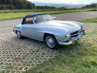 Mercedes-Benz 190 SL 1956 — Chef-d'œuvre cabriolet restauré, frame-off rénovation complète — vue extérieure