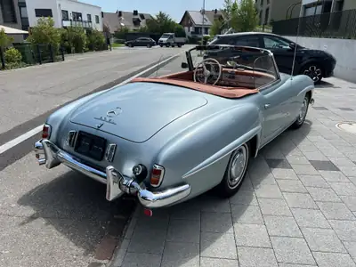 Mercedes-Benz 190 SL 1956 — Chef-d'œuvre cabriolet restauré, frame-off rénovation complète — Miniature 7