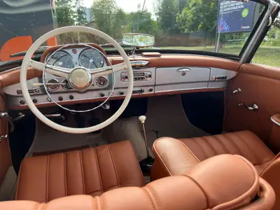 Mercedes-Benz 190 SL 1956 — Chef-d'œuvre cabriolet restauré, frame-off rénovation complète — Miniature 11