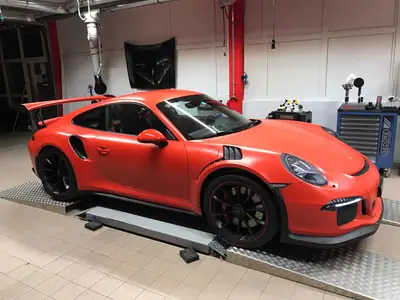 Porsche 911 GT3 RS PDK — Superbe coupé sport 500 ch, entretien Porsche certifié — Seitenansicht