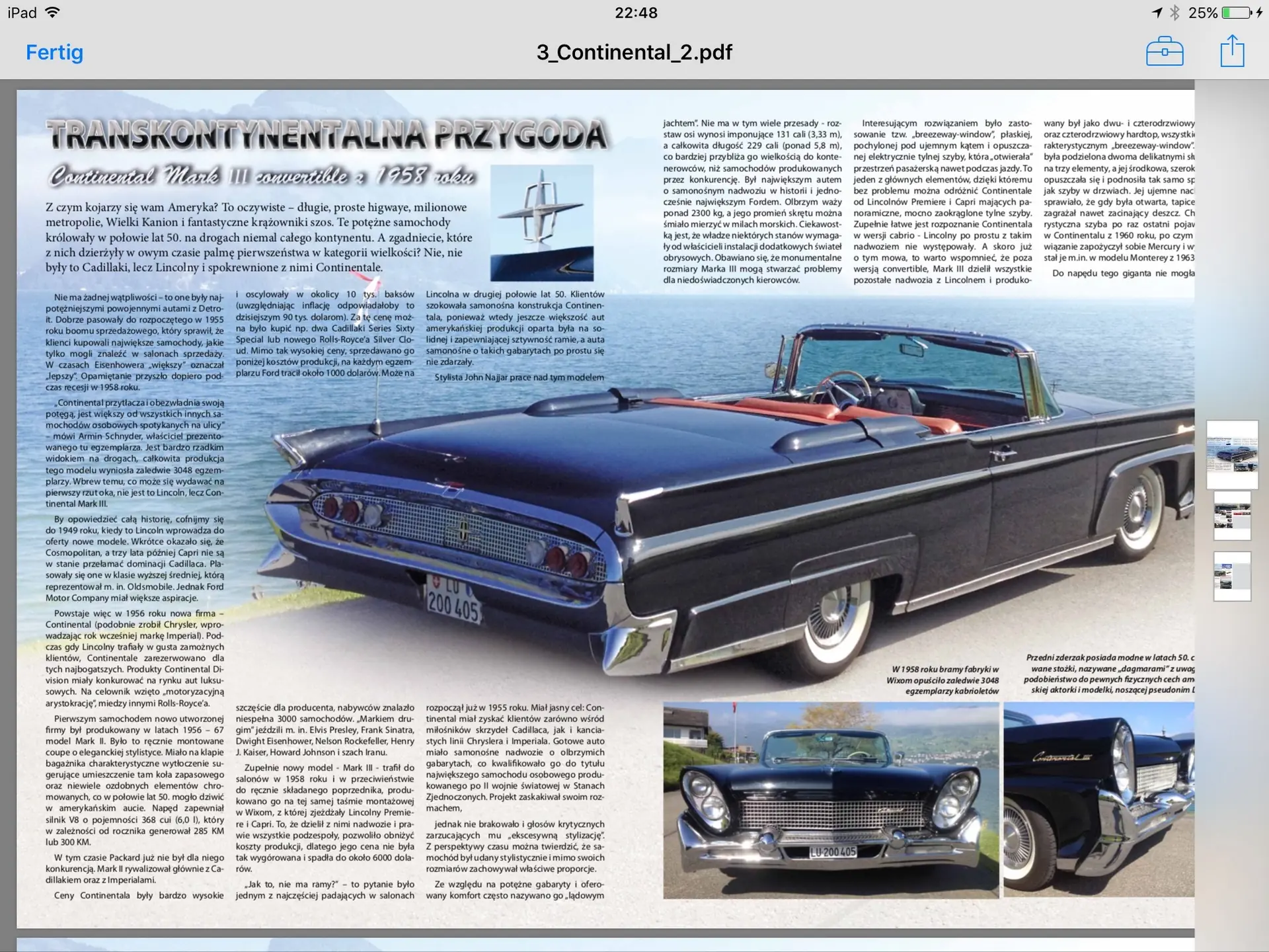 Lincoln Continental 1958 occasion Horw — 2