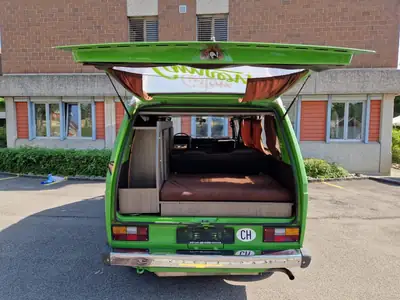 VW T3 Typ 2 — Le classique camping-car des années 80, authentique et fiable — vue extérieure