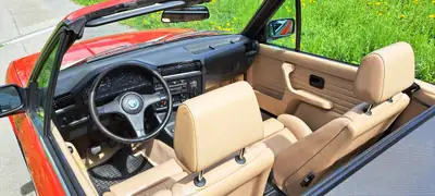 BMW 325 Cabrio 1988 — Chef-d'œuvre cabriolet vintage avec immatriculation collection — Miniatur 15
