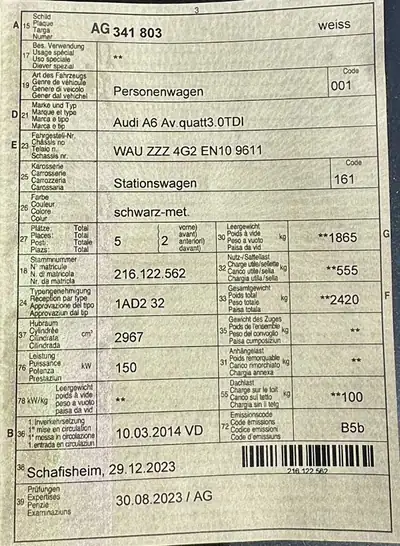 Audi A6 Avant 3.0 TDI V6 quattro — Break premium diesel, 204 ch dynamiques — côté