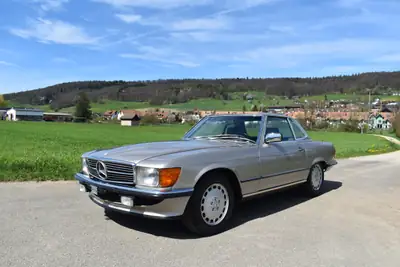 Mercedes-Benz SL 300 1986 — Cabriolet de prestige, état d'origine préservé — fianco