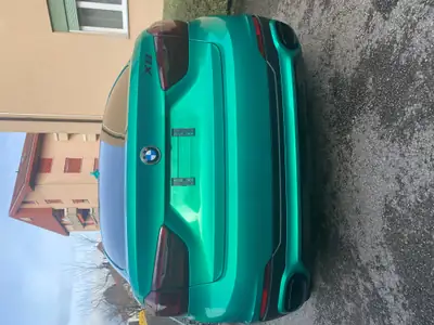 BMW X6 xDrive 30d — SUV coupé premium diesel, covering vert métallisé personnalisé — détail