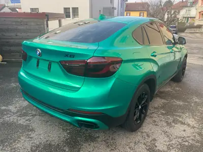 BMW X6 xDrive 30d — SUV coupé premium diesel, covering vert métallisé personnalisé — Miniature 8