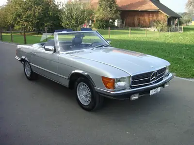 Mercedes-Benz SL 280 — Roadster cabriolet mythique, argenté métallisé, entretien impeccable — Außenansicht