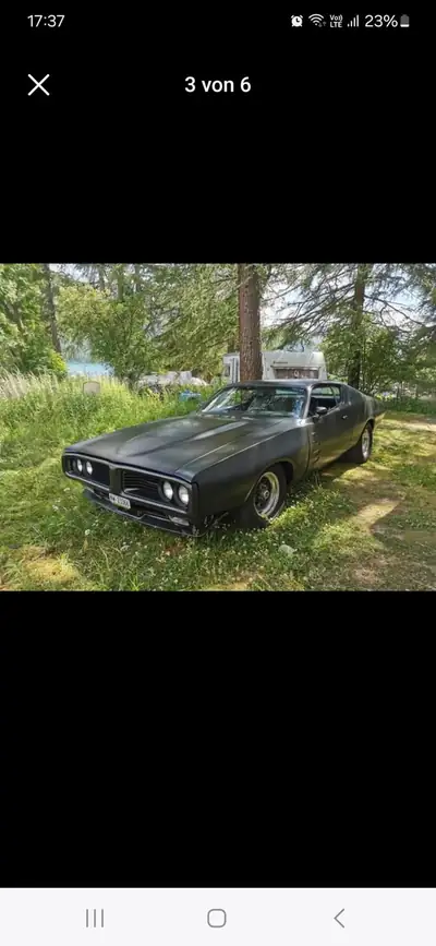 Dodge Charger SE 1971 — Muscle car américain restauré, faible kilométrage — fianco
