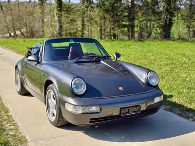 Porsche 911 Carrera 2 1990 — Cabriolet mythique, sans accident, moteur 3.6L — fianco