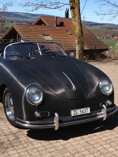 Porsche 356 Speedster APAL Replica 1956 — Légende cabriolet, finition carbone, État impeccable — Miniatur 7