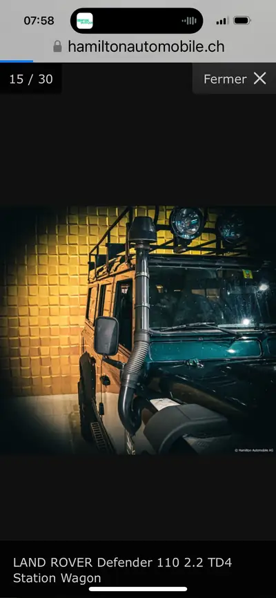 Land Rover Defender 110 2.2 TD4 — L'aventurier robuste au diesel économe — Armaturenbrett