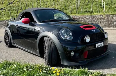 Mini Roadster John Cooper Works 2012 — Cabriolet sportif 211 ch, suspension abaissée et freins neufs — vista posteriore