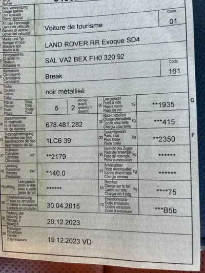Land Rover Range Rover Evoque 2.2 SD4 — Luxe compact 4x4, 65'000 km seulement — Miniature 9