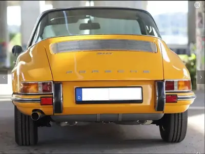 Porsche 911 Cabriolet 1970 — Icône jaune vif, authentique et rare — intérieur