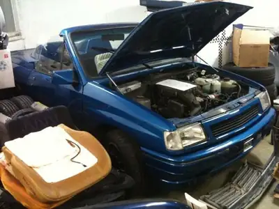 Opel Corsa A Michalak 1987 — Cabriolet vintage rare, transformation signature Würzburg — Armaturenbrett