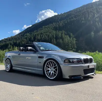 BMW M3 Cabriolet 2003 — Roadster sportif légendaire, moteur 343 ch — fianco