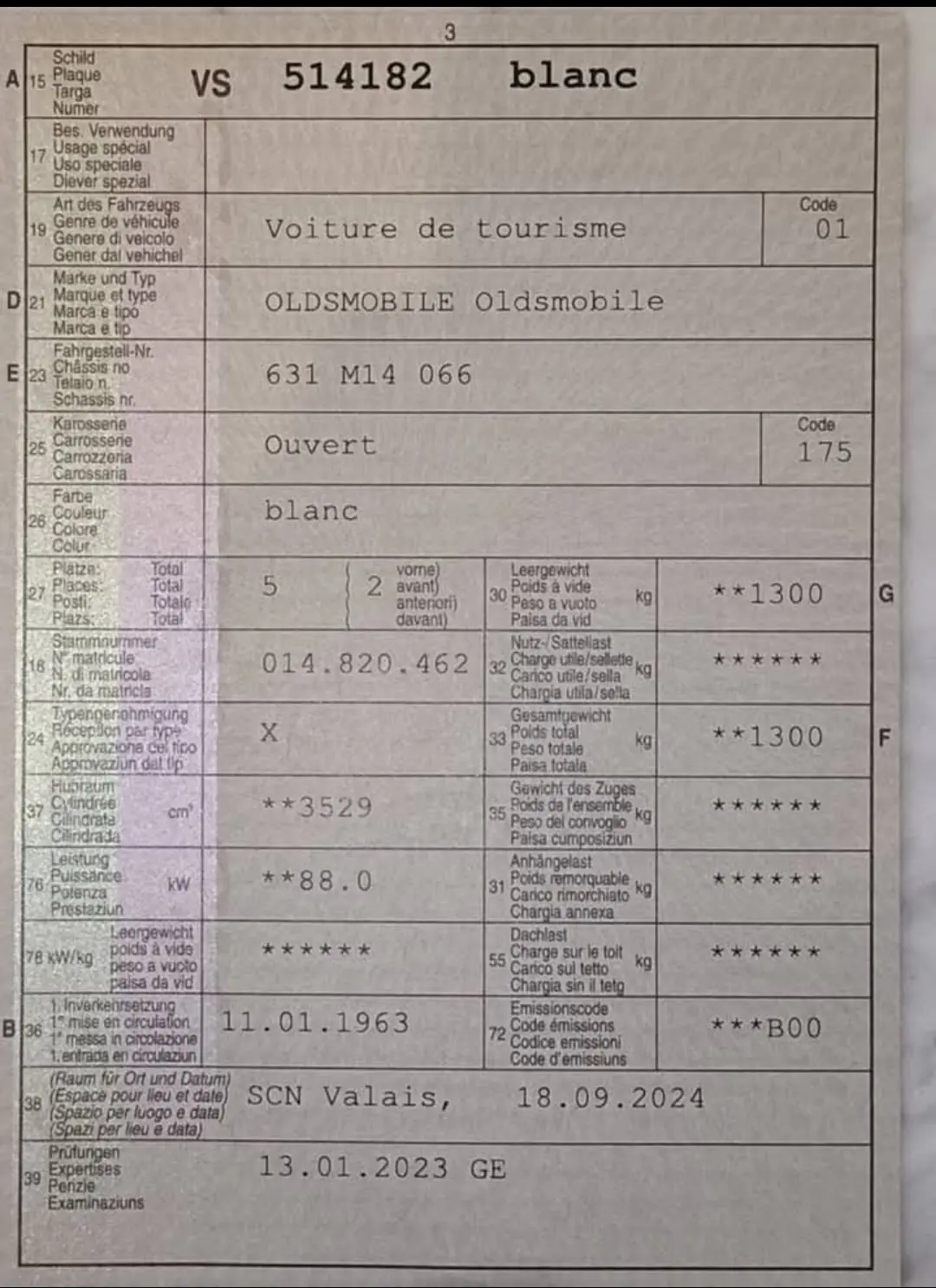 Oldsmobile Cutlass 1963 occasion Onex — 3