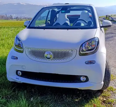 Smart Fortwo Carlson Twinmatic — Cabriolet blanc pétillant, moteur performant 120 ch — Armaturenbrett