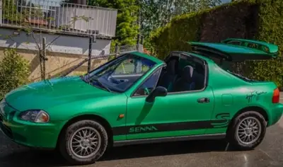 Honda Civic CRX 1.6i-16V-TEC VTi — Cabriolet collector des années 90, 92'000 km — intérieur