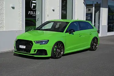 Audi RS3 Sportback 2.5 TSI — 476 ch, tuning APR et Vert Lime exclusif — exterior view