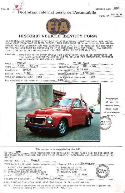 Volvo PV 544 Sport 1960 — Légendaire coupé suédois, rare et restauré — détail