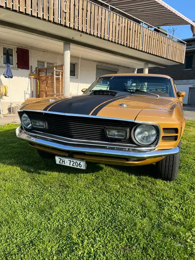Ford Mustang Mach 1 351 Cleveland 1969 — Muscle car légendaire, très faible kilométrage — Außenansicht
