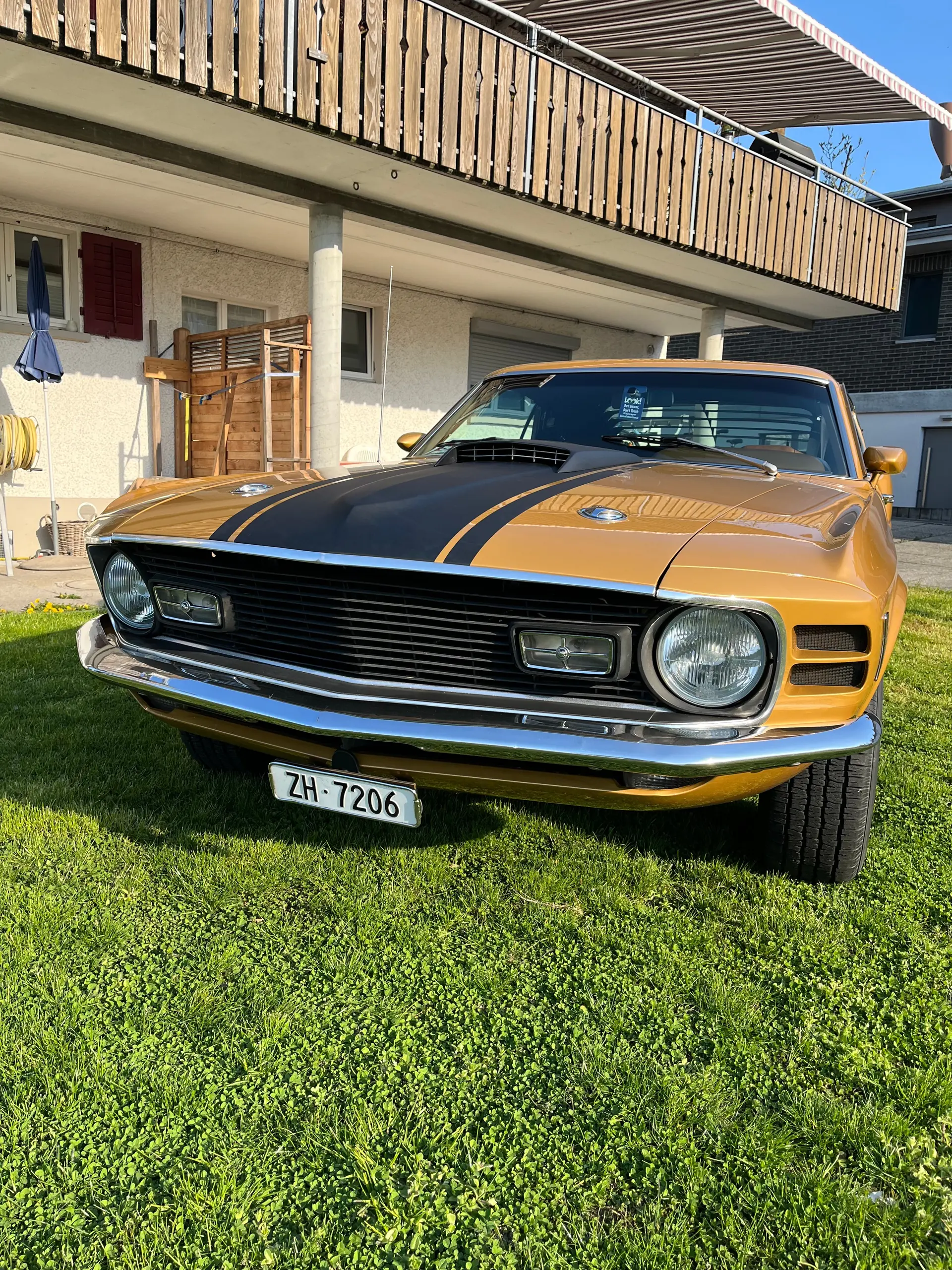 Ford Mustang Mach 1 351 Cleveland 1969 — Muscle car légendaire, très faible kilométrage — Außenansicht