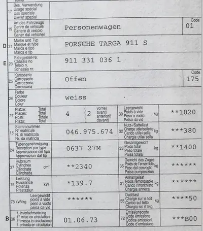 Porsche 911 S Targa 1973 — Chef-d'œuvre cabriolet vintage, seulement 28'000 km — Miniature 22