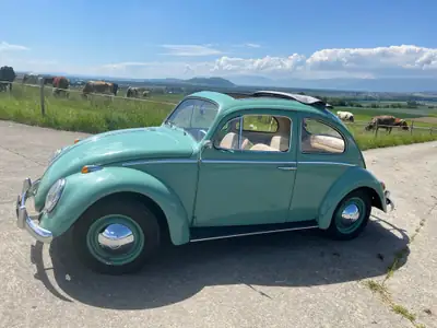 VW Käfer 1200 De Luxe Sedan Faltdach — Légende automobile des années 60, toit ouvrant original — Miniatura 13