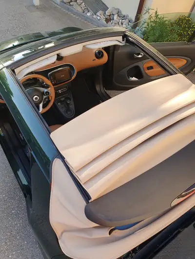 Smart ForTwo Brabus Cabrio Xclusive 2019 — Cabriolet de prestige, Monaco-Green unique — Miniatura 13