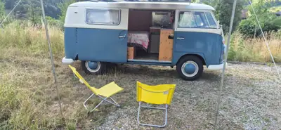 VW T1 Type 21 1966 — Légende du camping-car, original allemand certifié — fianco