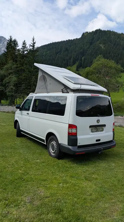 VW T5 2.0 TDI 4motion — Monospace 8 places robuste, toit relevable et autonomie maximale — interni