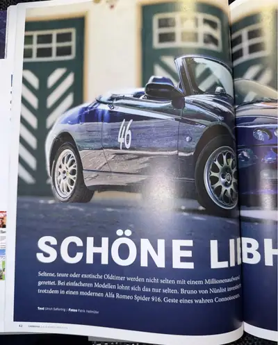 Alfa Romeo Spider 2.0 TS 16V — Cabriolet mythique, édition Spirit Magazine collector — Miniature 7