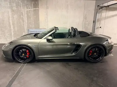 Porsche 718 Boxster GTS 4.0 PDK — Cabriolet sportif 400 ch, sièges carbone, très peu kilométré — Heckansicht