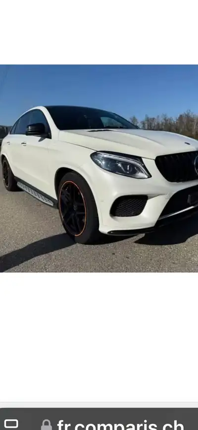 Mercedes-Benz GLE 43 AMG Coupé — SUV prestige 390 ch, design exclusif OrangeArt — side view
