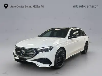 Mercedes-Benz E 220 d AMG Line 4matic Kombi — Break luxe hybride diesel, traction intégrale — vue extérieure