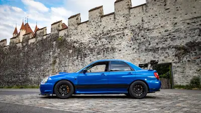 Subaru Impreza WRX STI 2003 — 450 ch, Turbo 4WD, légende des rallyes — arrière
