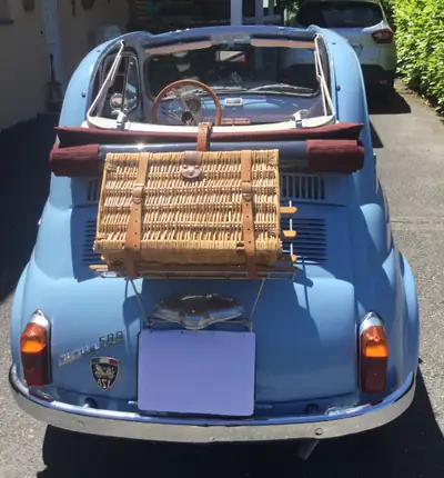 Fiat 500 D Vétéran 1962 — Cabriolet légendaire, état impeccable, 950 km — Innenraum