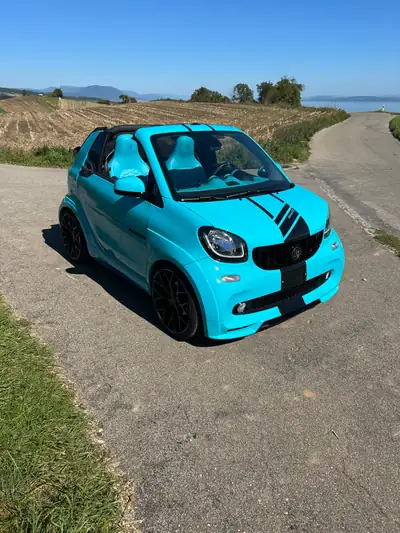 SMART Fortwo Brabus Ultimate 125 Édition limitée — Cabriolet turquoise, 1 of 125, 45'000 km — arrière