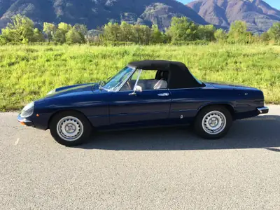 Alfa Romeo Spider 1977 — Cabriolet classique, moteur essence, 85'000 km — vue extérieure
