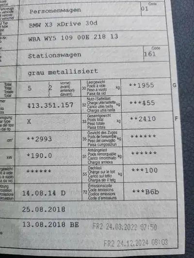 BMW X3 30d xDrive SAG — SUV diesel performant, 154 000 km, sans accident — Miniatura 12