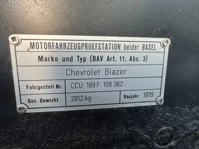 Chevrolet Blazer 4x2 1980 — SUV légendaire, moteur V8 performant, 183'000 km — Miniature 12