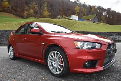 Mitsubishi Lancer Evo X GSR TC-SST — Légende sportive, 36'000 km, son Rockford Fosgate — tableau de bord