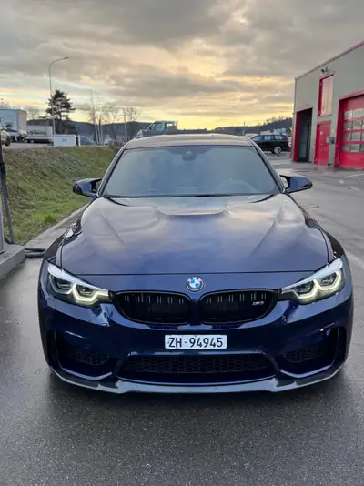 BMW M3 Competition 2018 — Berline sportive 450 ch, boîte manuelle, accident-free — côté