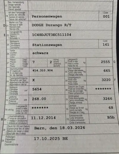 Dodge Durango R/T — SUV 7 places musclé, 364 ch, kilométrage modéré — Miniature 15