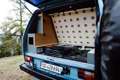 VW T3 Syncro 2.1 — Mythique camping-car 4x4 restauré, prêt pour l'aventure — Miniatur 20